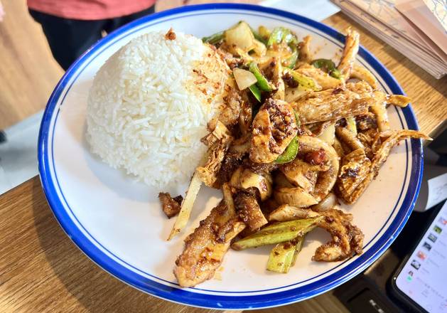 Spicy Beef Tripe with Rice