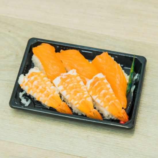 S02 Salmon Prawn Nigiri