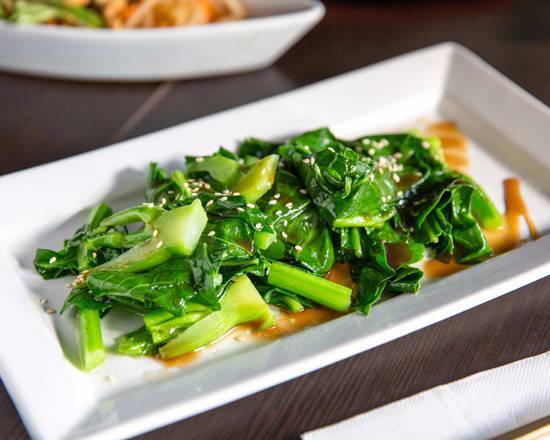 Steamed Chinese Broccoli and Sesame Salad