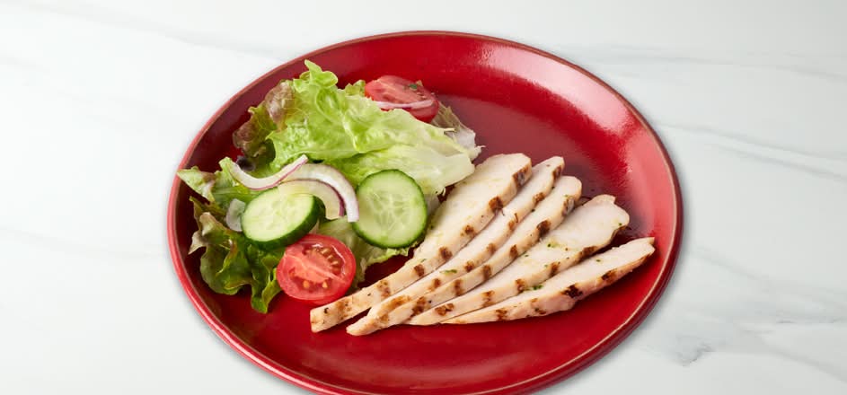 KIDS GRILLED CHICKEN AND SALAD