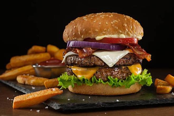 Double doner and Cheese Burger