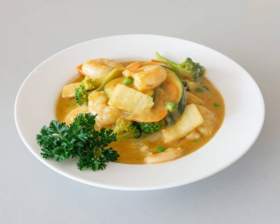 King Prawns with Curry Sauce