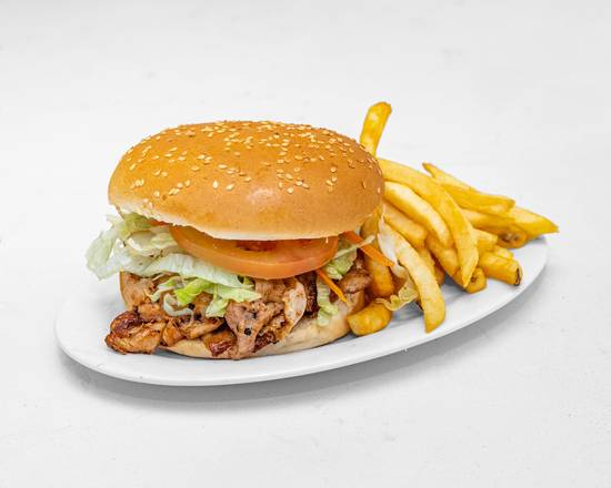 Chicken Burger with Fries