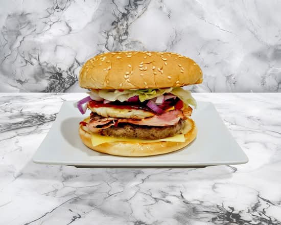 Beef Burger with the Lot