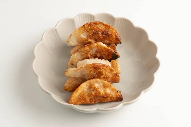 Crispy Pork & Sweet Corn Dumplings, 7 pcs, panfried, with Japanese toppings (promo price))