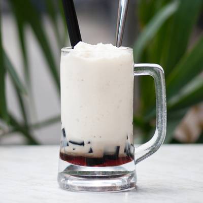 MF10 Soya Milk Grass Jelly (Iced Blended)