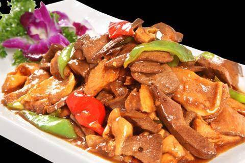 Consists of cooked pork liver, pork loin, and large intestine