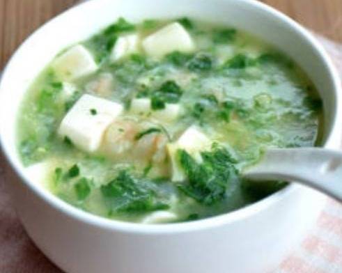 Prawn, Wild Veg, and Tofu Soup