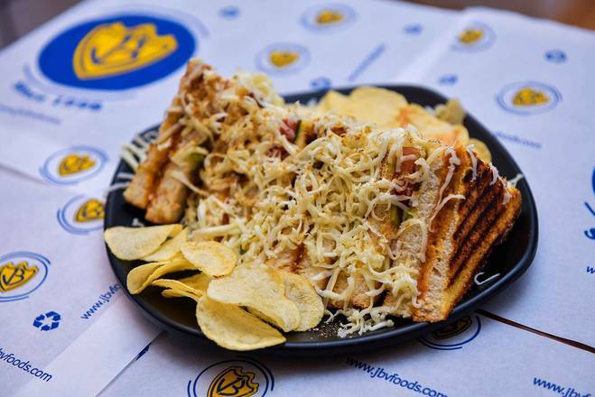 Club Sandwich with Mayonnaise and Schezwan