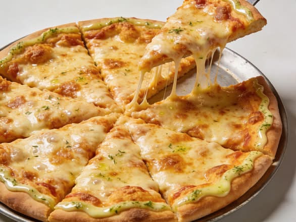 Cheesy Garlic Pizza