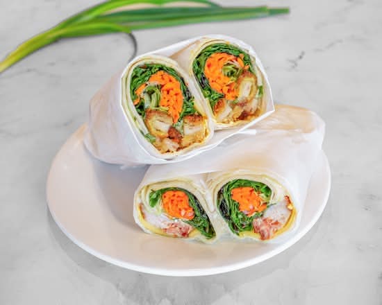 Chicken Schnitzel and Salad Wrap