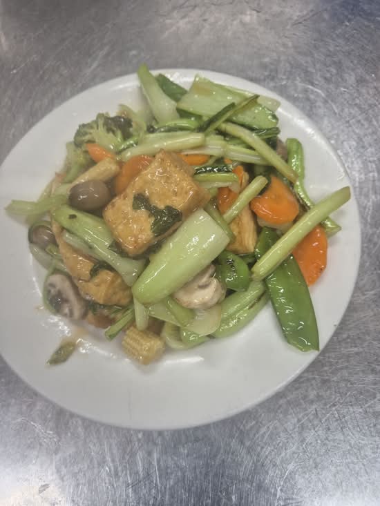 Fried Bean Curd with Mixed Vegetables