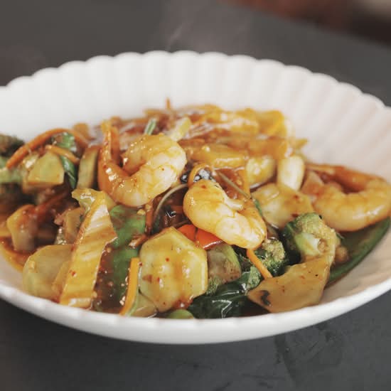 Sizzling Garlic Prawns Tôm Xào Tôi