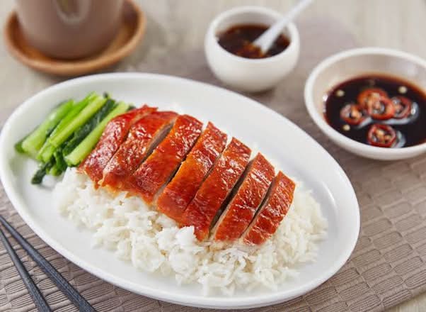 Barbecue Roasted Duck with Rice