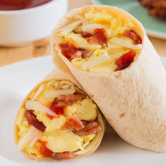 Bacon and Scrambled Egg Wrap