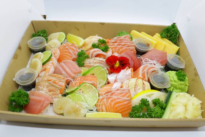 Large Assorted Sashimi Platter 64 Pieces