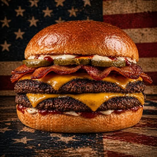 American Double Cheeseburger