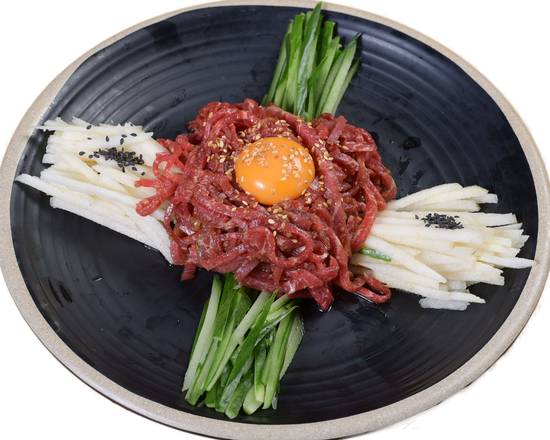 Raw Beef with Special Sauce and Egg