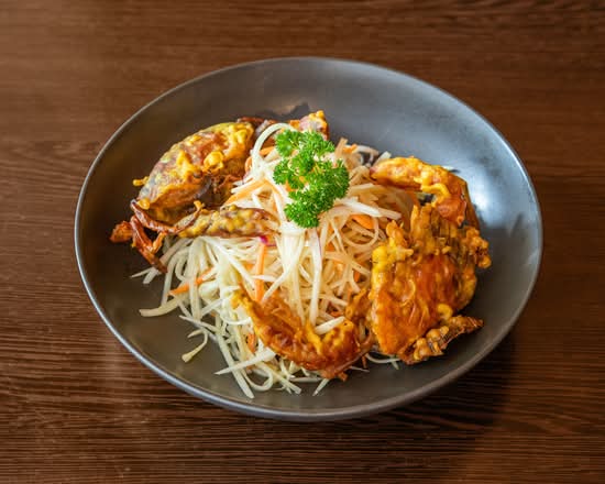 Papaya Salad and Soft Crab