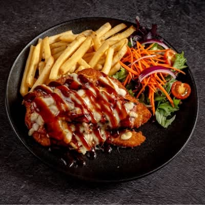 BBQ Bacon & Cheese Schnitzel
