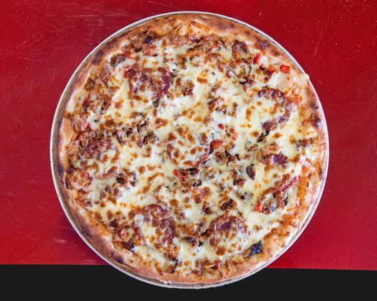 Meat Lovers and Veggie Pizza