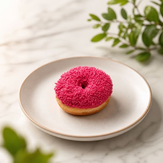 Mini Donut - Pink with Pink Sprinkles