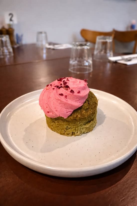 Strawberry Matcha cupcake