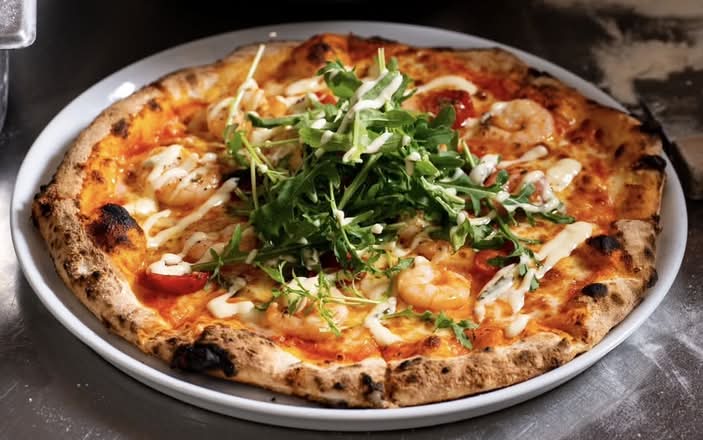 Garlic Prawn Pizza