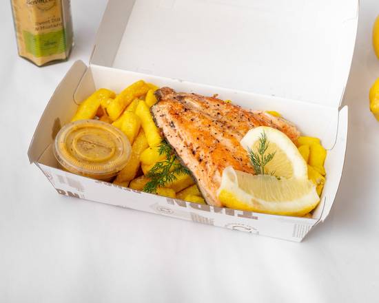 Grilled Salmon and Side