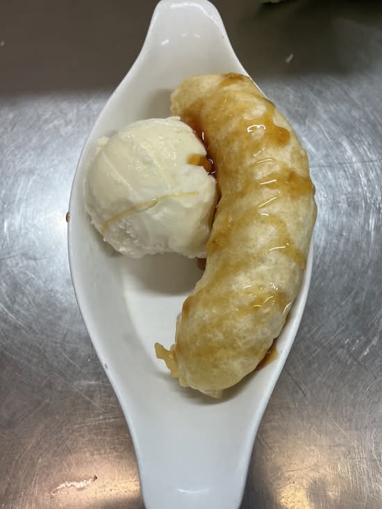 Banana Fritter and Ice Cream
