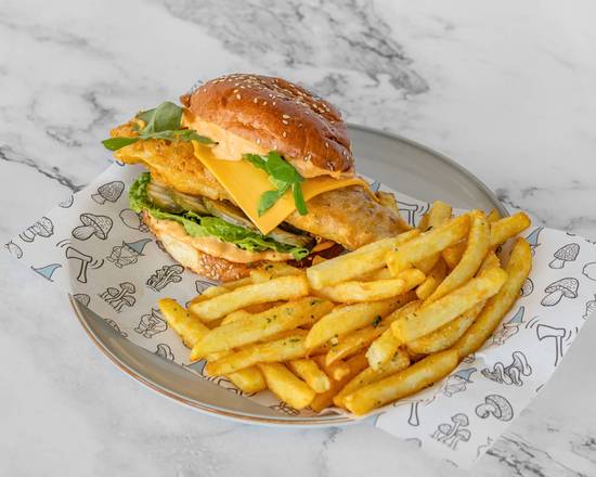Beer Battered Fish Burger