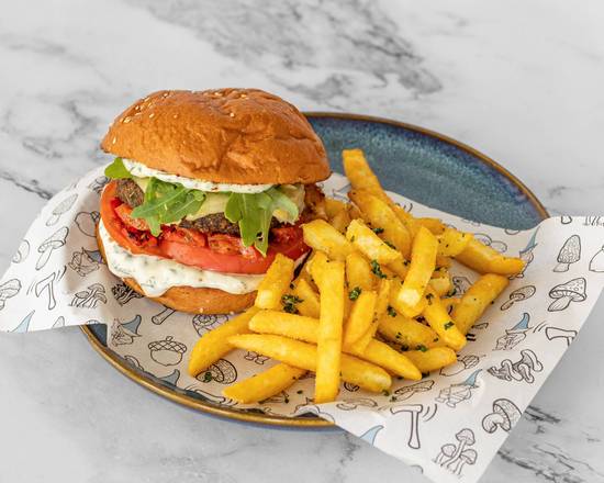 Green Pea Falafel Burger (V)