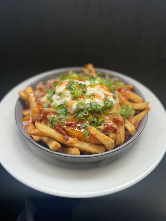 Loaded Fries - Sweet Chili, Bacon, Cheese & sour Cream