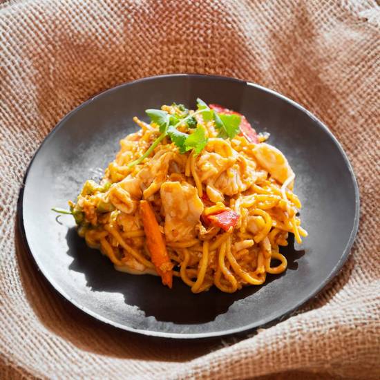 Stir Fried Satay Noodle Dish