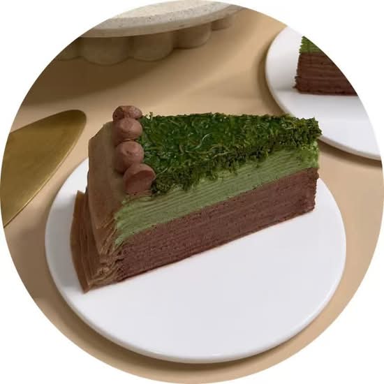 Dubai Chocolate Crepe Cake