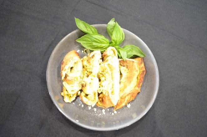Pesto and Feta Cheese Calzone