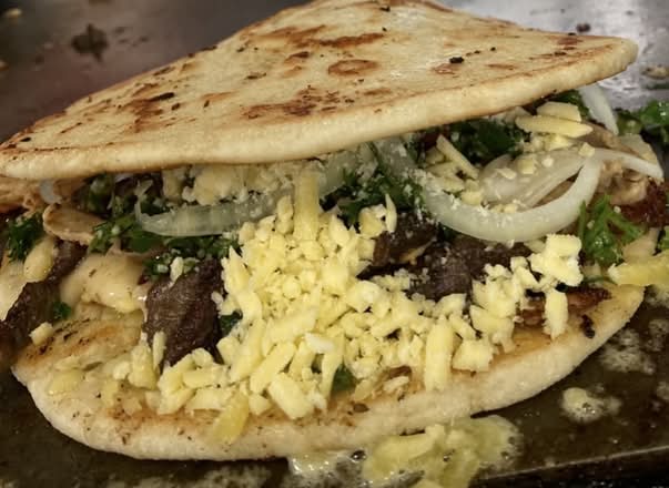 Yiros club sandwich with side of chips