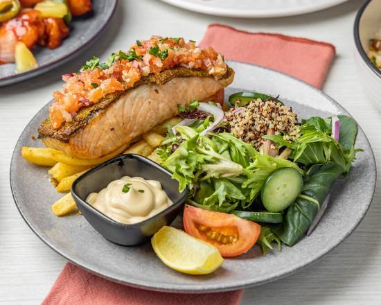 Herb Crusted Grilled Salmon