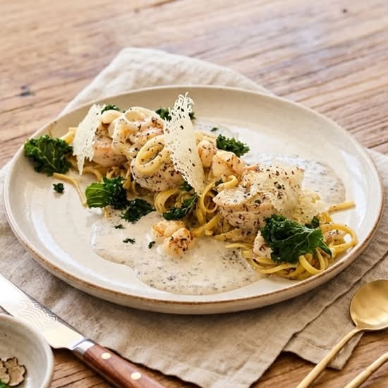Truffle King Prawn Cream Pasta