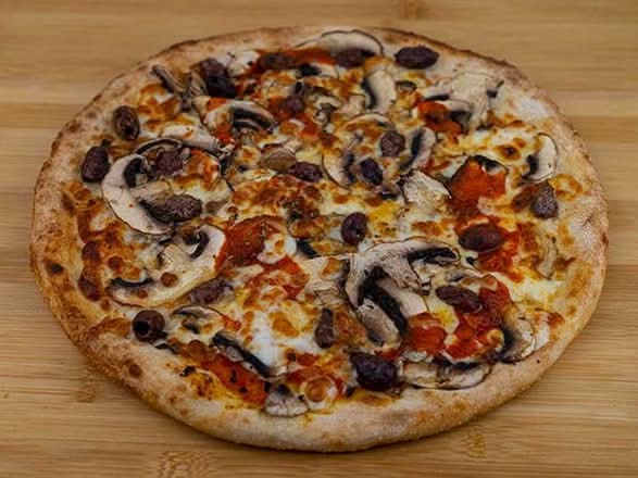 Mushroom and Olive Pizza