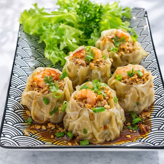 Steamed Dimsim Prawns