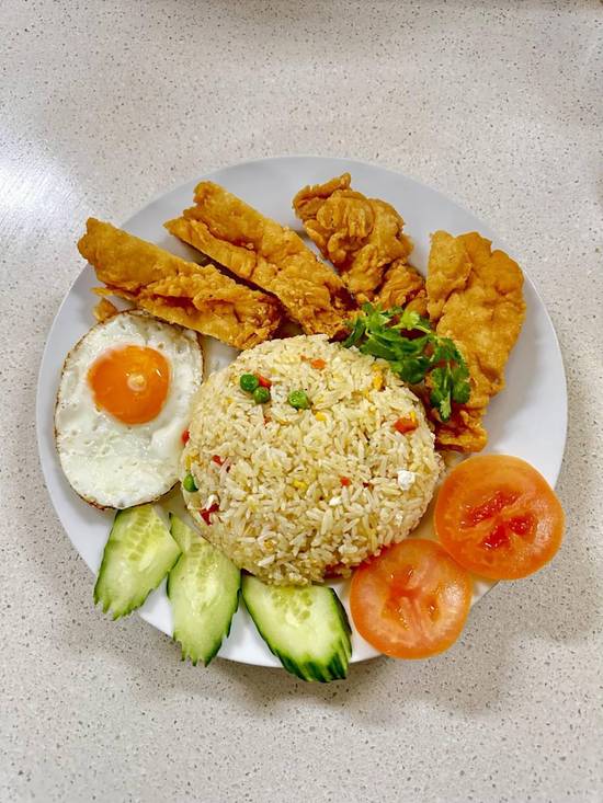 Crispy Chicken with Rice