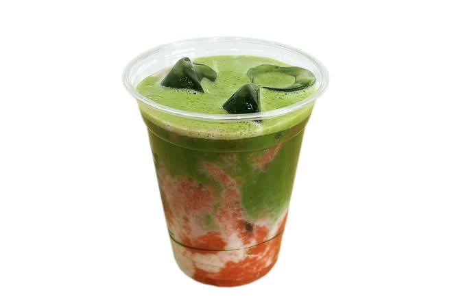 Iced Strawberry Oat milk Latte