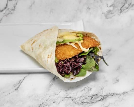 Chicken Avocado Schnitzel Wrap