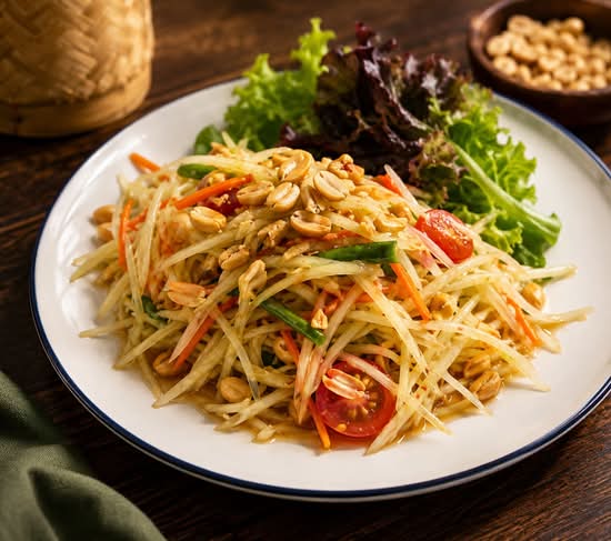 Som Tum Thai with house-made crunchy peanuts ( GF)🌶️