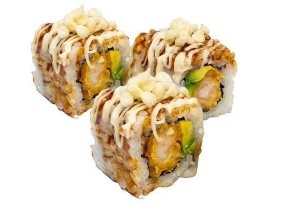 Fried Prawn with Avocado Dragon Roll