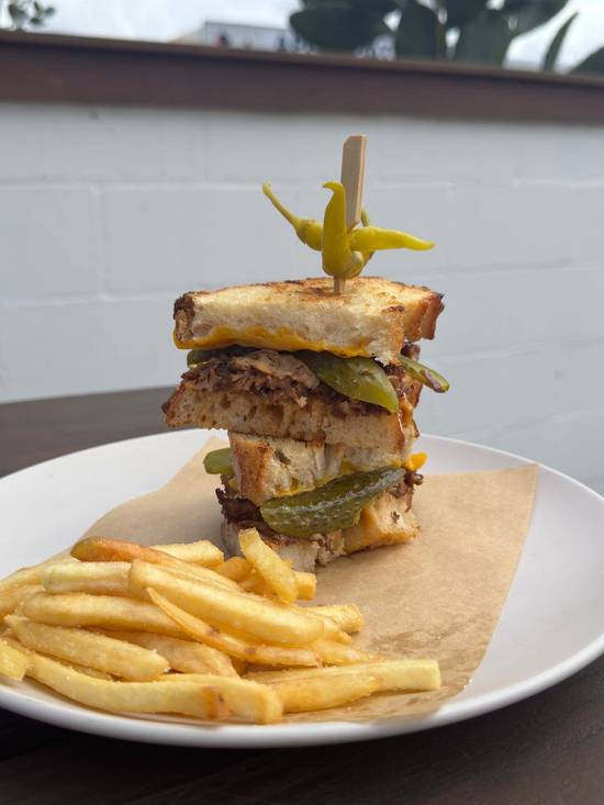 Brisket & Pickle Sourdough Melt