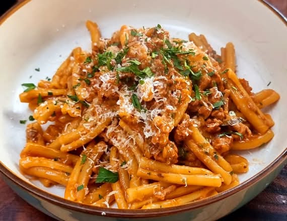 Caserecce Beef Bolognese Sauce