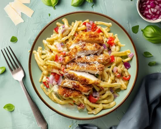 Crumbed Chicken Pasta Salad