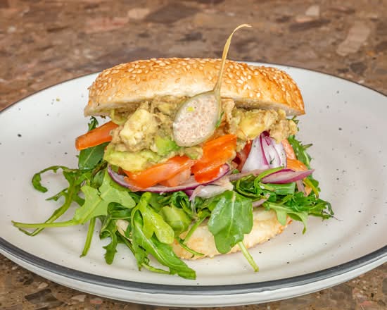 Smoked Salmon Avocado Bagel